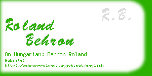 roland behron business card